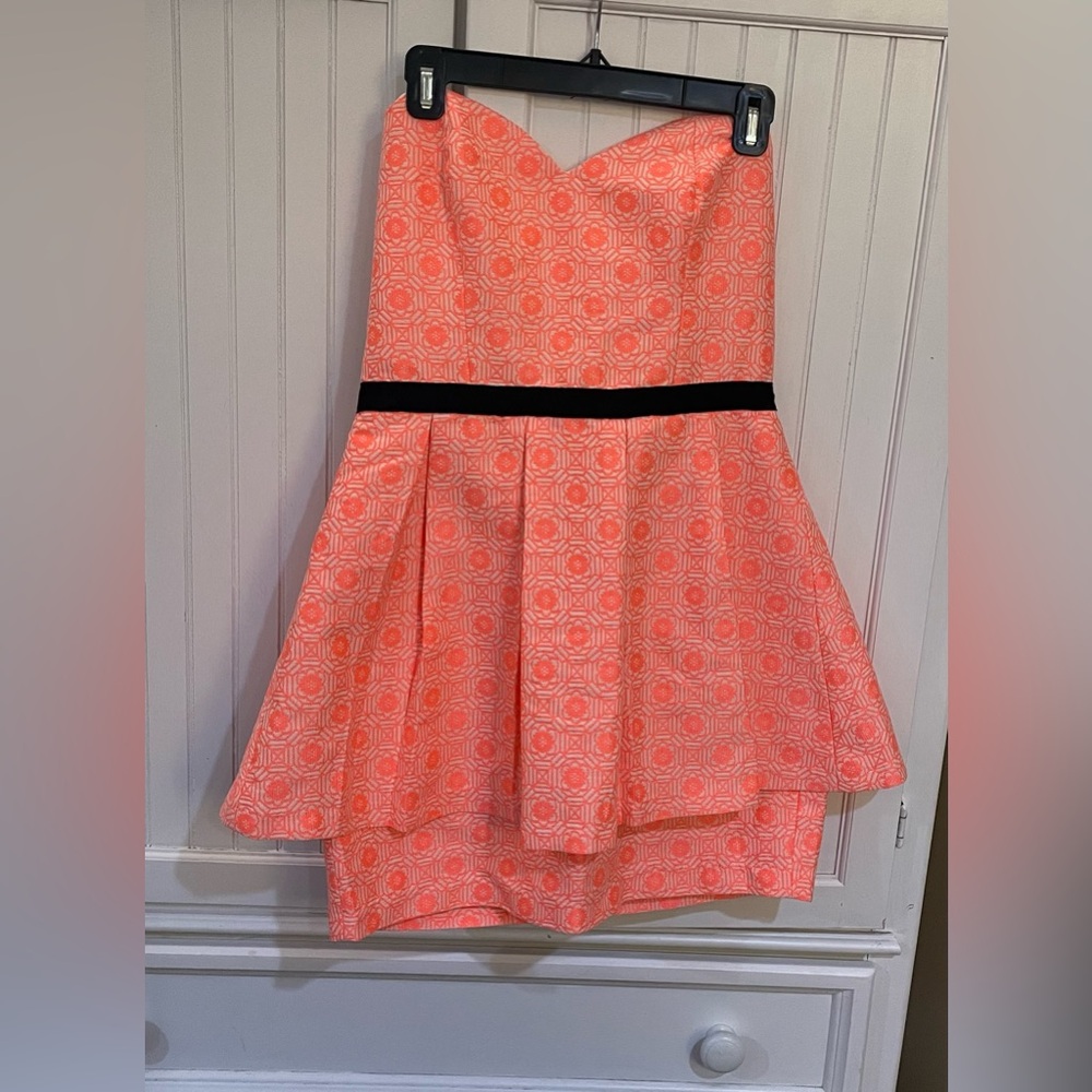 Women’s Dolce Vita Amica Strapless Peplum Mini Dress  - Orange - Size M - NWT!!